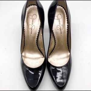 Jessica Simpson Black Patent Pumps